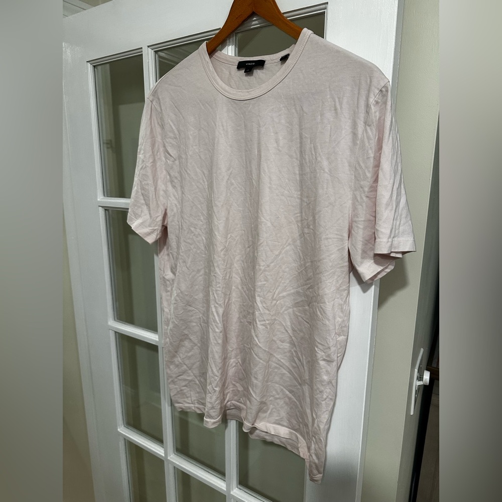 Vince men's pale pink t shirt large